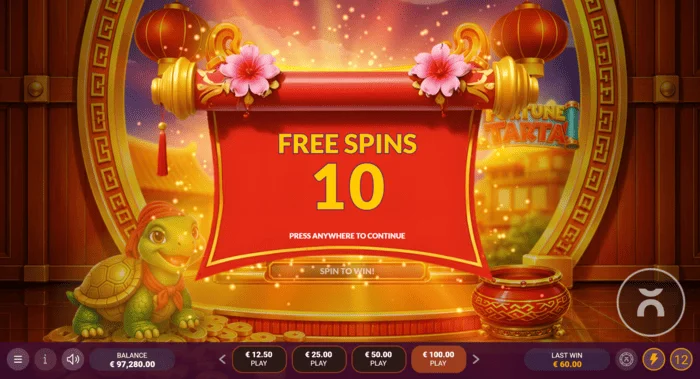 Fortune Tarta – tasuta keerutuste käivitamine