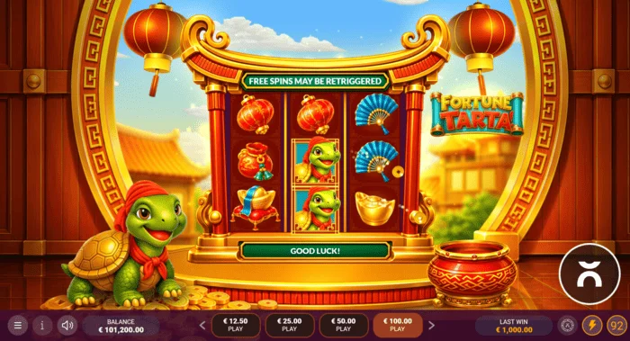 Fortune Tarta – mänguekraan rullikute ja kilpkonnaga